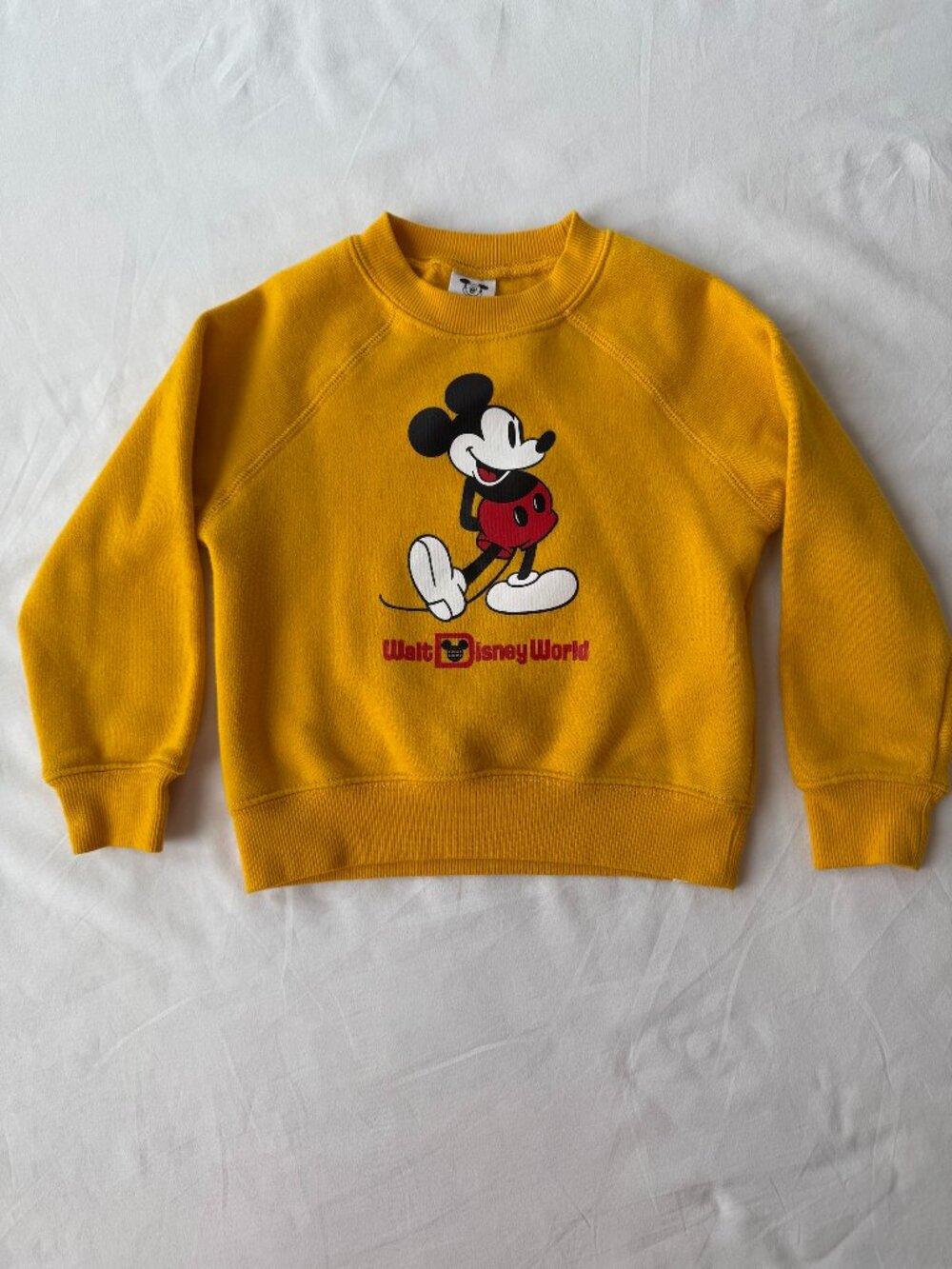 Disney Parks Walt Disney World Mickey Mouse Yellow Gold Sweatshirt Kids Size 4